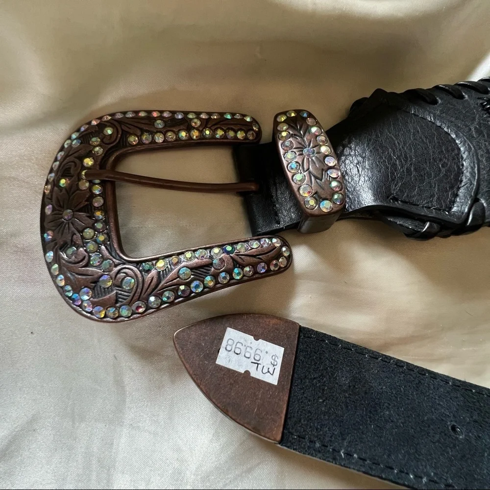 Beaded and crystal belt